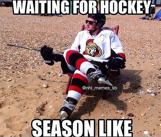 Waiting for hockey